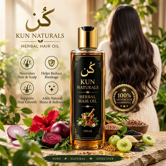 Kun Naturals Herbal Hair Oil | For Dry, Weak & Dull Hair